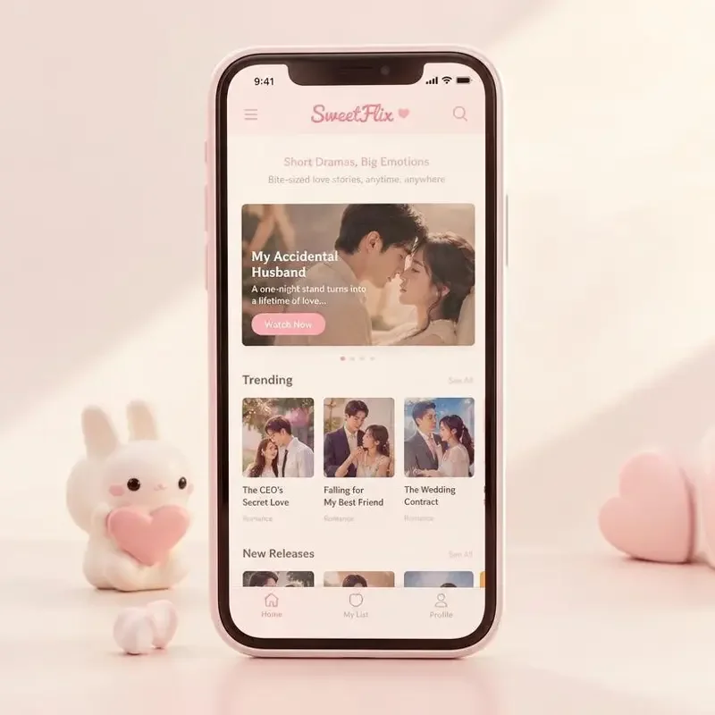 黄豆短剧 APP 界面展示